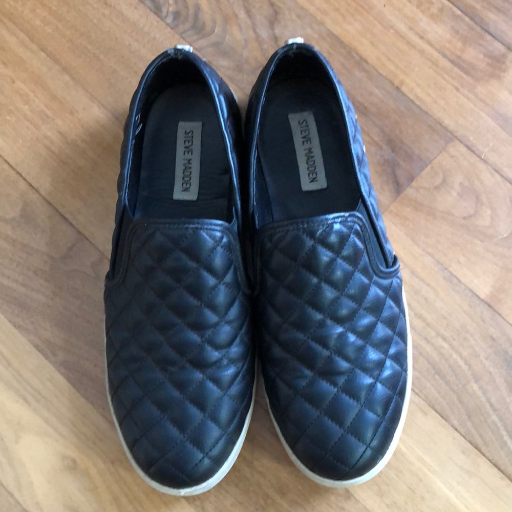 Steve Madden Ecentrcq Quilted Slip-On Sneakers -Size 10